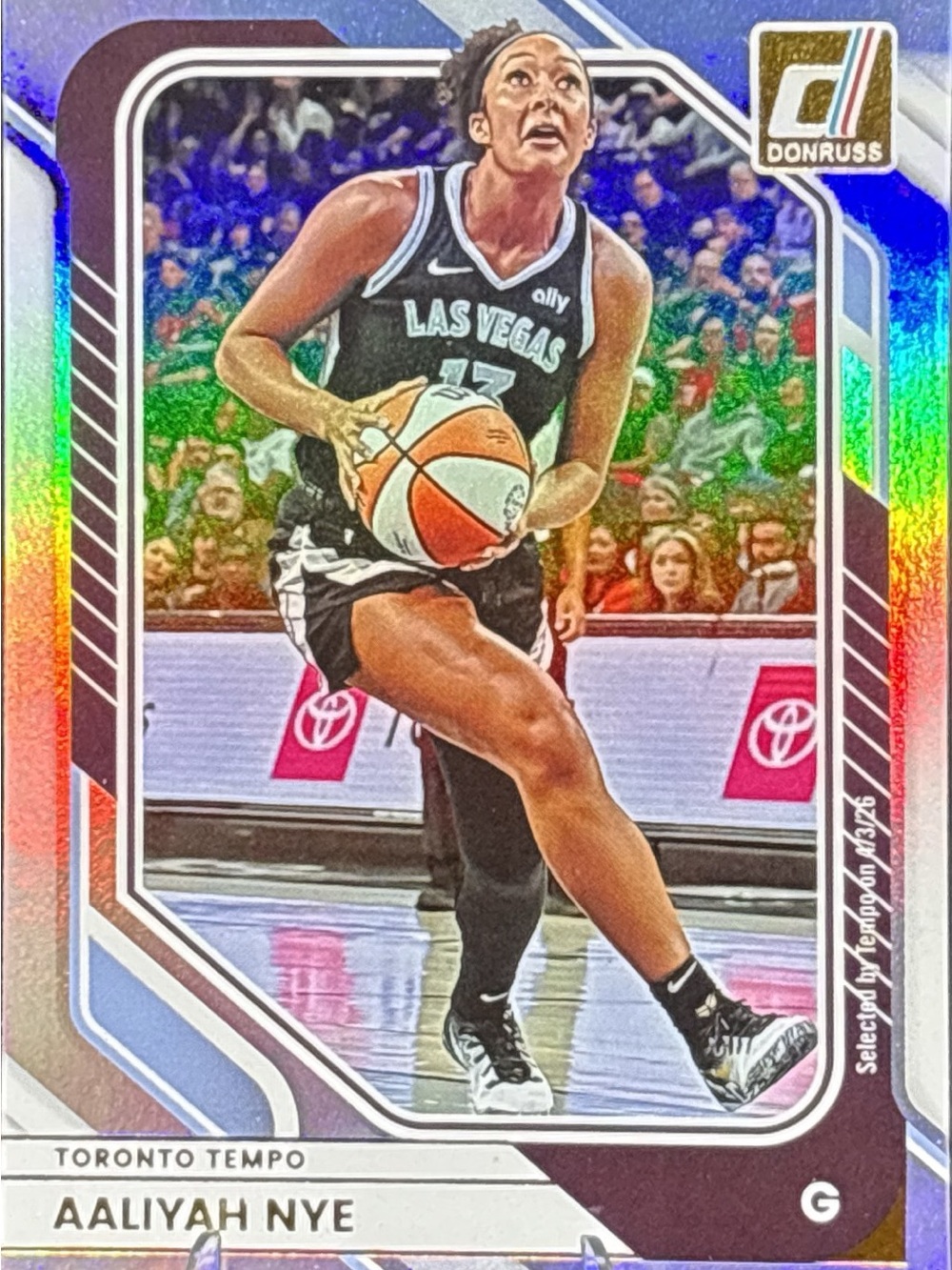 Panini Donruss Aaliyah Nye Basketball Card Prizm